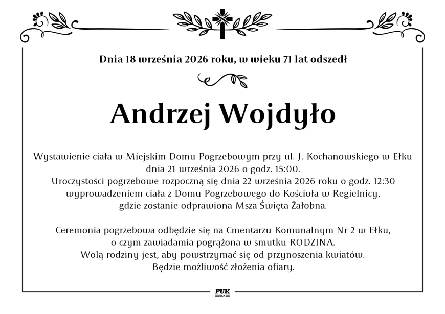 Andrzej Wojdyło - nekrolog